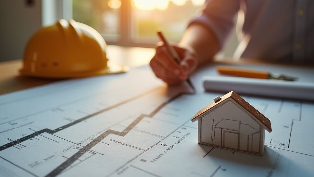 Proses renovasi rumah profesional dengan tukang berpengalaman mengerjakan bangunan rumah secara rapi dan terencana.