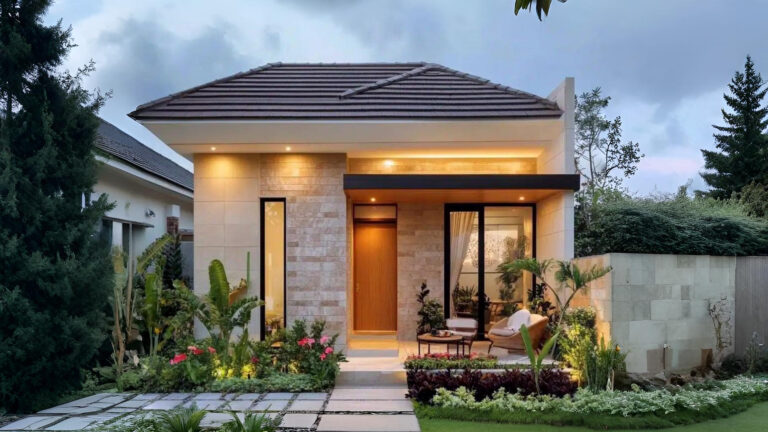 • Inspirasi fasad rumah tropis dengan taman vertikal hijau yang menyegarkan dan sistem sirkulasi udara optimal