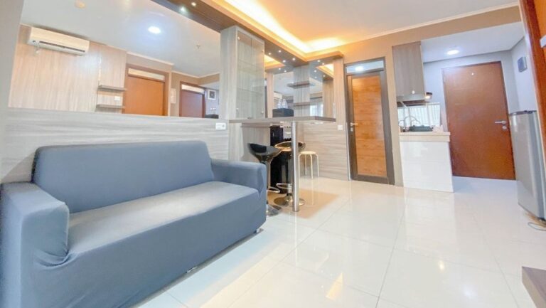 Desain interior apartemen modern hasil paket renovasi apartemen terdekat yang rapi, nyaman, dan fungsional.