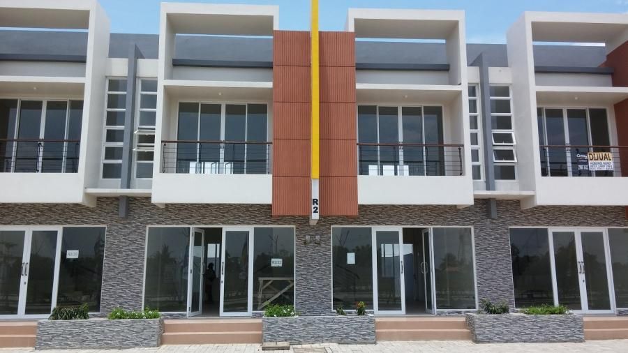 Desain fasad ruko minimalis modern di kawasan Cibitung Bekasi.
