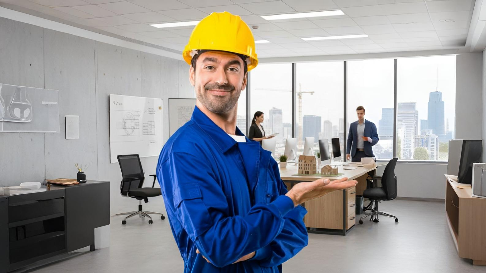 Desain interior kantor minimalis modern hasil kerja kontraktor renovasi kantor Cibarusah profesional.