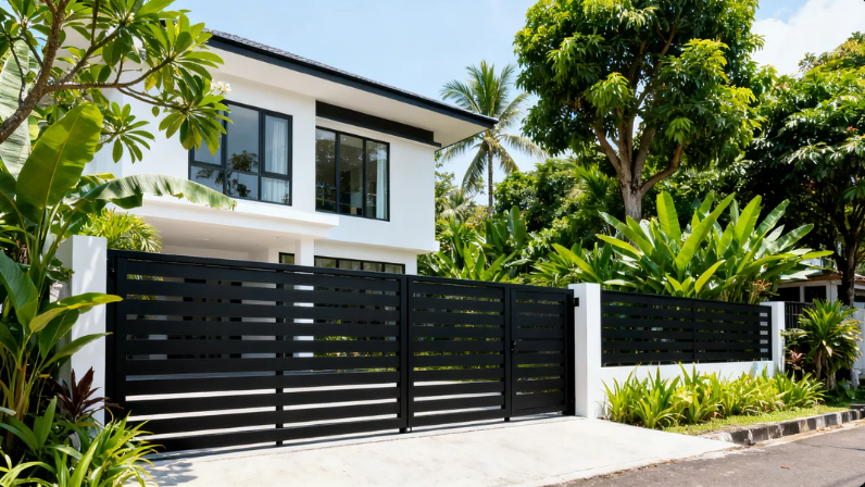 pemasangan-pagar-besi-minimalis-hitam-cilandak