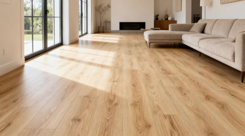 Contoh berbagai pilihan motif lantai vinyl berkualitas untuk renovasi rumah di wilayah Jakarta Selatan.