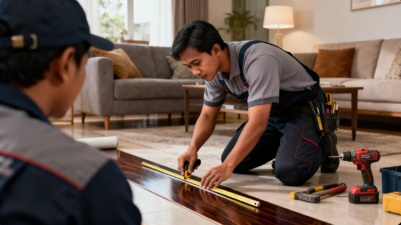 pemasangan-lantai-vinyl-motif-kayu-pasar-minggu